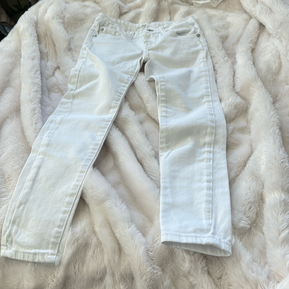 7 for all mankind- skinny white jeans- sz 7
